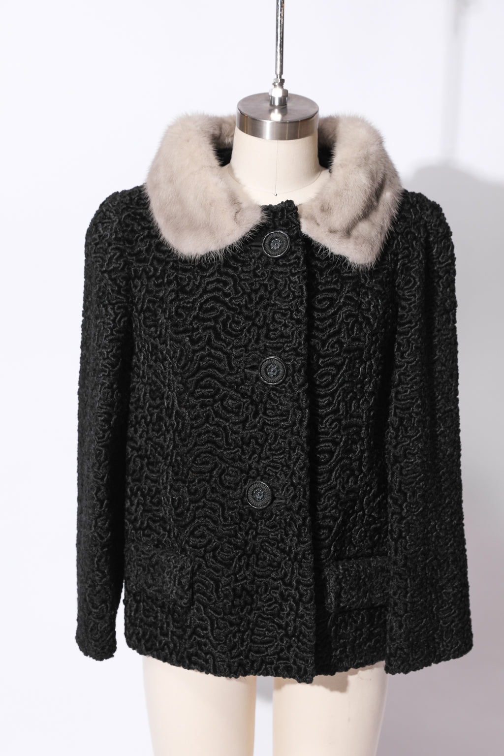 1960's Black Sheep and Fox fur collar jacket